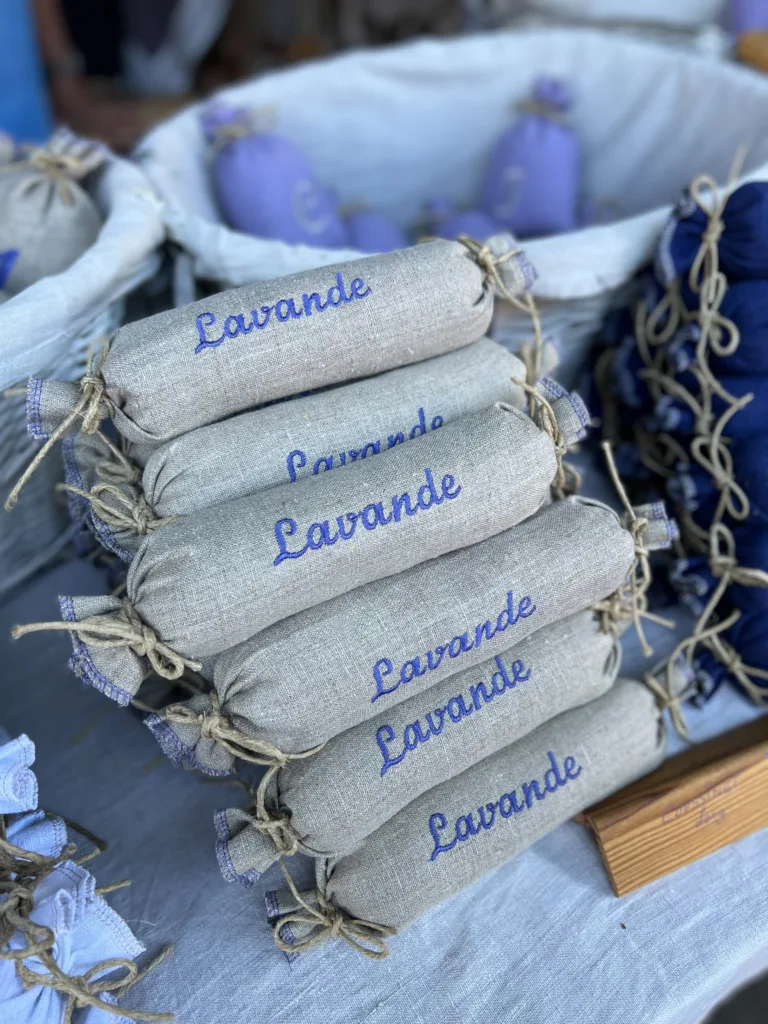 Lavander sachates at a market in Provence.