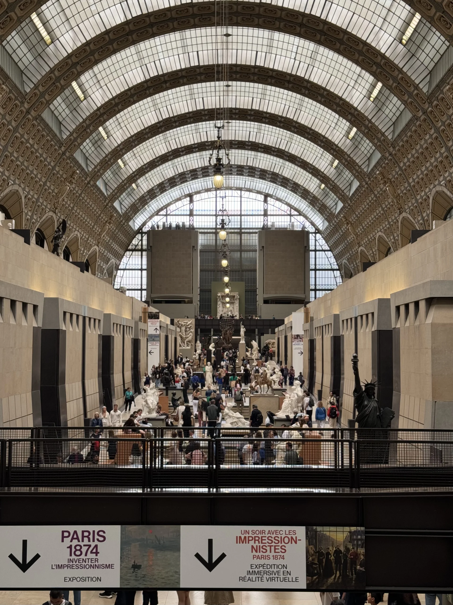 Interior photo of musee d'orsay in Paris.