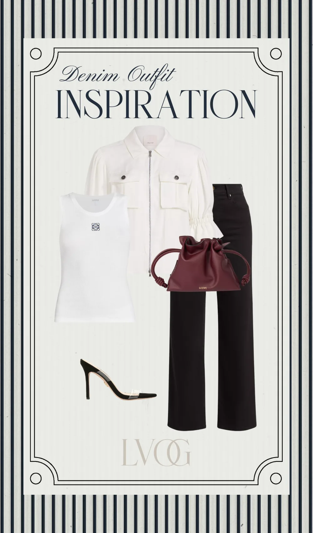 graphic of high waisted denim to wear now.