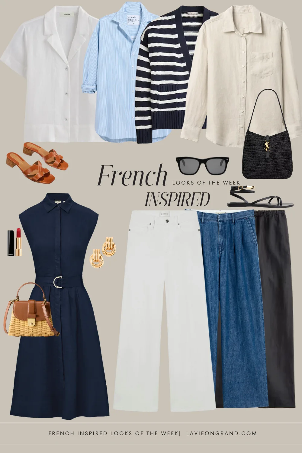 French inspired looks Graphic of french inspired looks for the week
