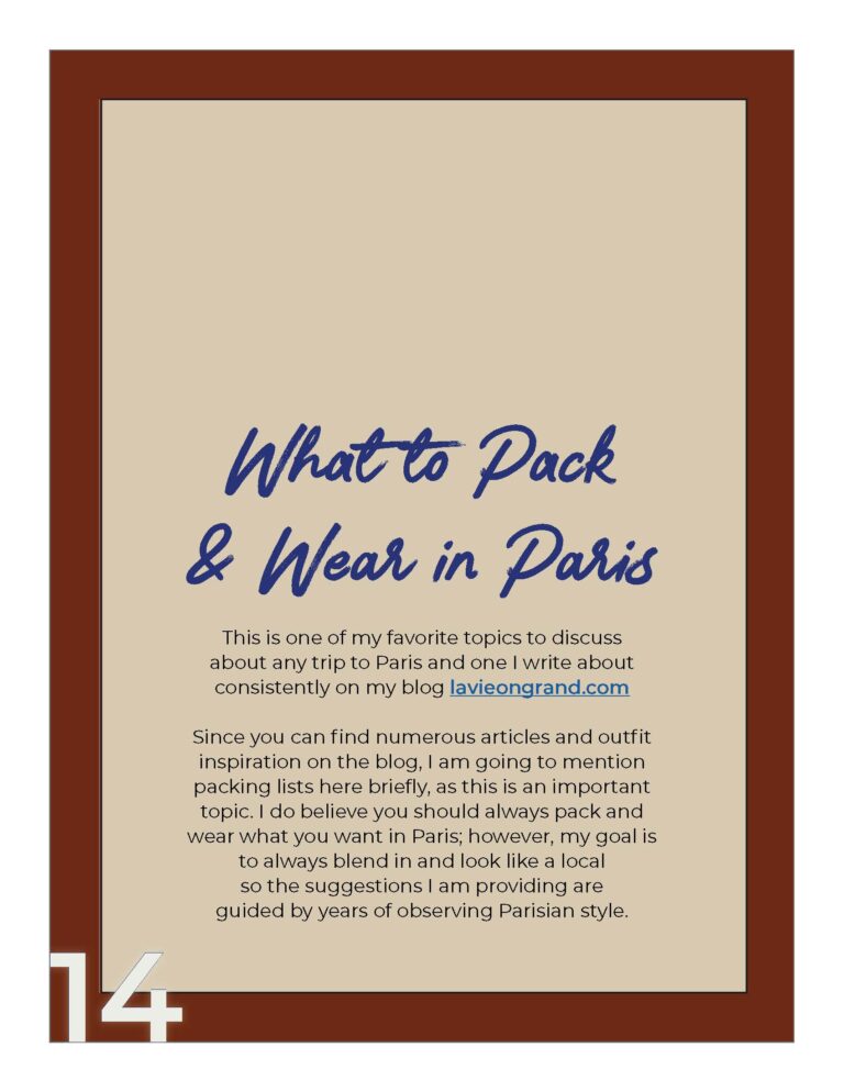 What to Pack & Wear in Paris