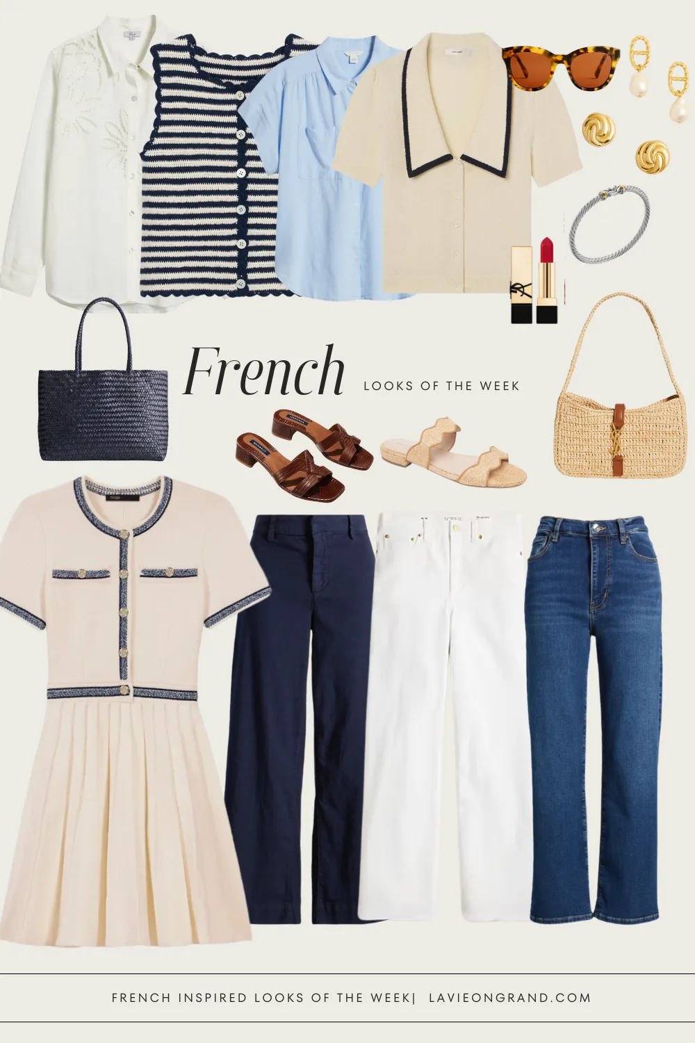 French inspired looks Graphic of looks for French Fridays no. 24