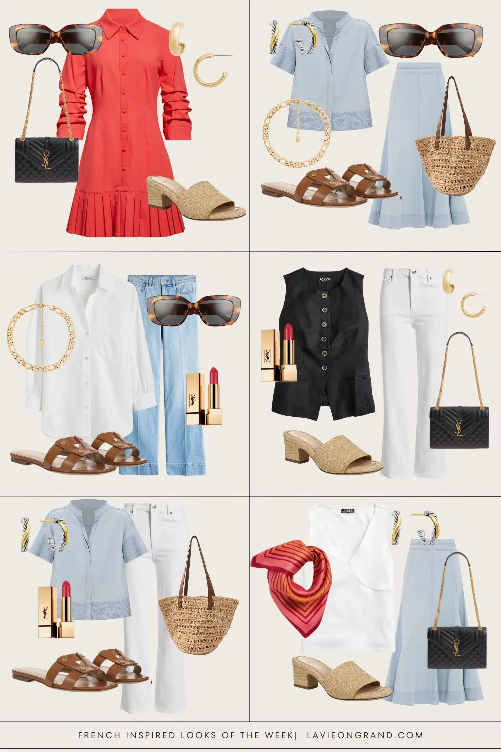 6 French inspired looks French Fridays Outfits to wear.